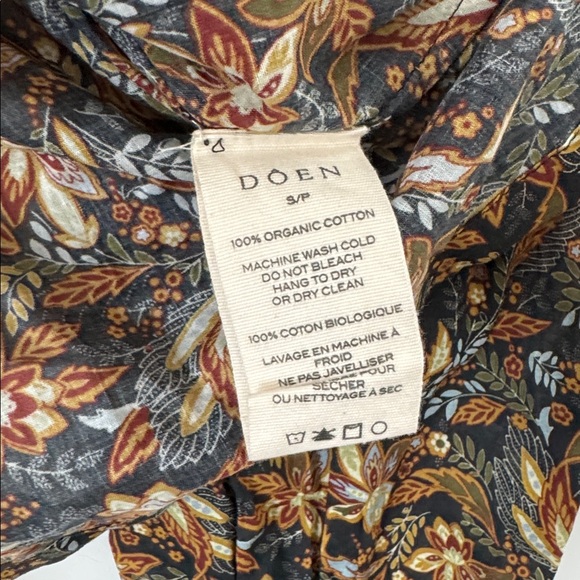 Doen Juna Top In Noir Narcissus Floral Size: S - Picture 7 of 8